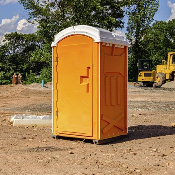 how often are the portable restrooms cleaned and serviced during a rental period in Hartland Vermont